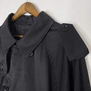 Ablanche Jacket Mens 3XL Black Bomber Double Breasted Epaulette Cotton Blend